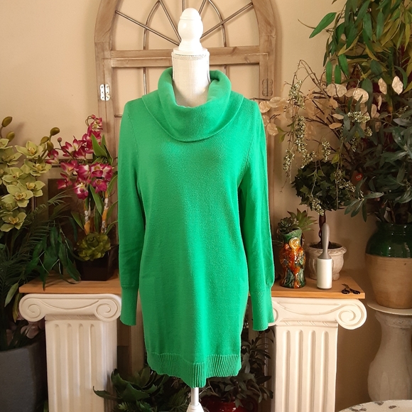 Lauren Ralph Lauren Drapey Cowl Button Cuff Side Slit Wool Blend Jumper Size XL - Picture 7 of 9